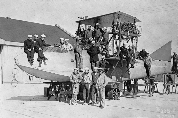 Curtiss aircraft crewmen - Naval Air Station Pensacola.