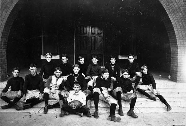 Few folks know that Florida State University had a football team well before the school became coeducational (again) in 1947. Prior to its reconstitution as the Florida State College for Women under the Buckman Act in 1905, the West Florida Seminary was coeducational and football was a school sport. This photo of the school's football team was taken in 1899.