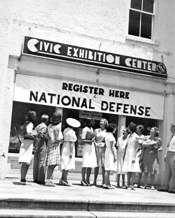 Volunteer registration at the Civic Exhibition Center - St. Petersburg, Florida