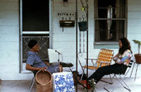 Bulger (right) interviewing basket maker Ella Mae Huffman: Gainesville, Fla. (1978)