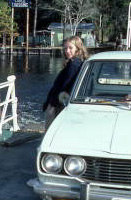 Crossing the St. Johns River on a ferry while on a research field trip, Weleka, Florida (1985).