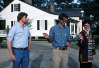 McNeil, left, with folklorist Ormond Loomis and Doris Dyen during a cakewalk: Pensacola, Florida (1981)