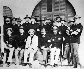 U.S. Army hospital corpsmen, stationed at the Convent of Mary Immaculate: Key West, Florida