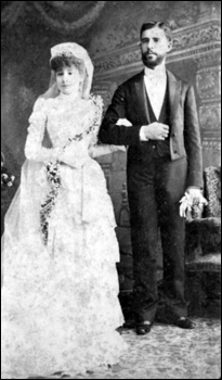 Jenny and Ygnacio Castaneda on their wedding day (1890)