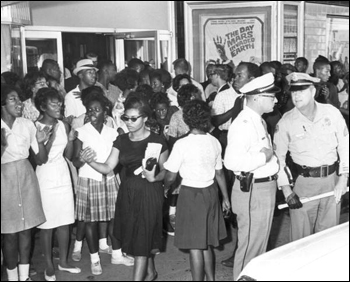 Civil rights demonstration in front of segregated theater: Tallahassee, Florida (1963)