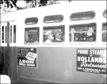 Gentlemen protesting segregated bus seating: Tallahassee, Florida (December 24, 1956)