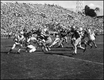 Football game in Florida Field, University of Florida: Gainesville, Florida (1961)