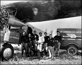 Cuban football team arrives to play the University of Miami: Miami, Florida (1928)