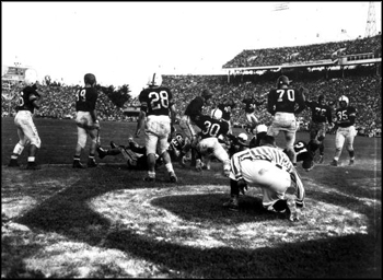 Close up view of the Orange Bowl: Miami, Florida (1950)