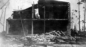 Home destroyed by the 1926 hurricane: Miami, Florida