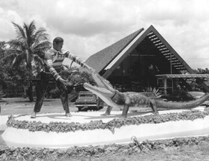 Entrance to Okalee Indian Village and Craft Center: West Hollywood, Florida (1967)