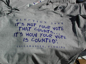 T-shirt from the 2000 presidential election vote dispute