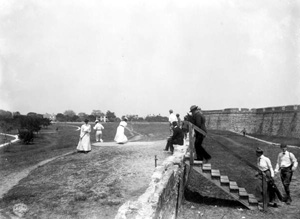 People playing golf by Fort Marion: Saint Augustine, Florida(1902)