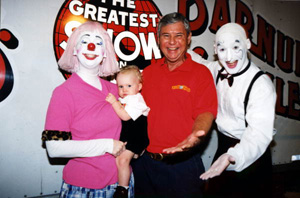 U.S. Senator Bob Graham working with the clowns at Ringling Bros. and Barnum & Bailey Circus: Sarasota, Florida (2000)