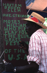 Moses Williams playing the diddley bow : White Springs, Florida (1980)