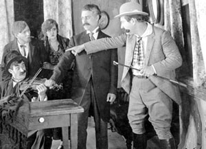 Motion picture scene from Strangled Harmony (c. 1916)