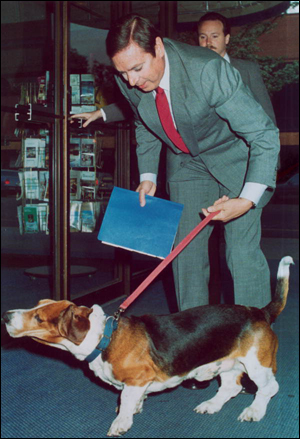 Governor Martinez takes his dog to the Florida Veterinary breakfast: Tallahassee, Florida