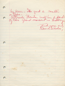 Roxcy Bolton's original handwritten draft of her testimony in support of the Equal Rights Amendment - page 5