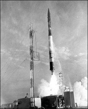 Vanguard launching an earth satellite: Cape Canaveral Florida (1958)