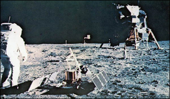 Tranquility Base on the lunar surface (1969)