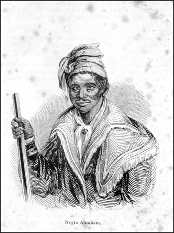 Abraham, former slave and intrepreter for Micanopy during the Seminole Wars (ca. 1840)