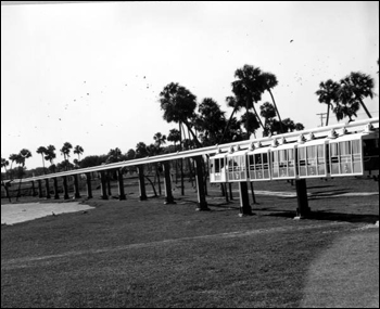 View of the monorail at Busch Gardens: Tampa, Florida (1967)