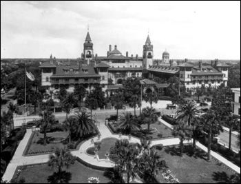 Ponce de Leon hotel as seen from the Alcazar: Saint Augustine, Florida (ca. 191_)