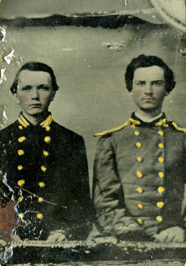 Portrait of Pittman and Johnson in uniform 