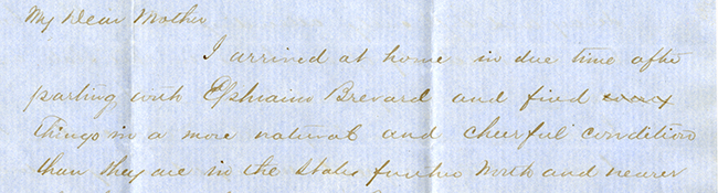 W. B. to My Dear Mother, June 22, 1862