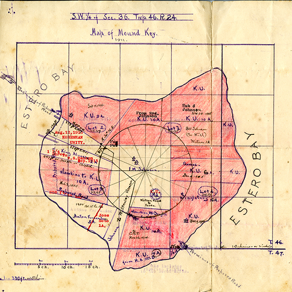 Koreshan agricultural lands on Mound Key
