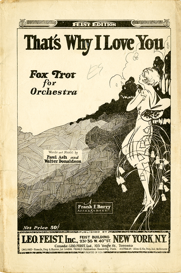 Fox Trot for Orchestra — From Koreshan Unity sheet music collection
