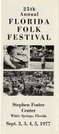 25th Annual Florida Folk Festival Brochure, 1977