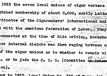 Cigarmaker’s Union Dispute in Tampa