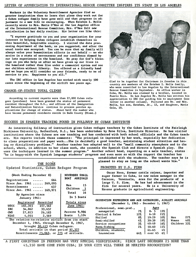 Resettlement Re-Cap, December 1967