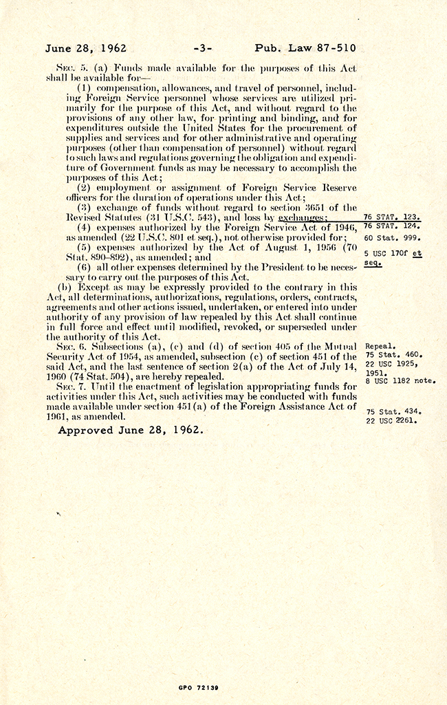 Migration and Refugee Assistance Act of 1962