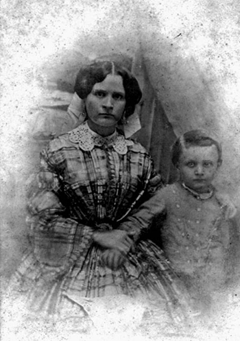 Mrs. Columbus Augustus Boynton and son George William (ca. 1862)