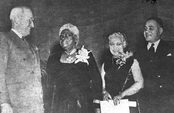 Mary McLeod Bethune awarded citation from President Harry S. Truman (1949)