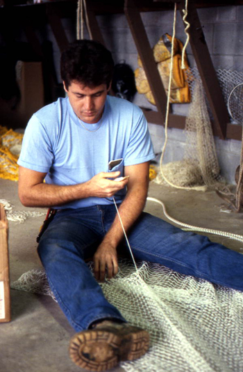 Net maker Joe Floyd in his shop: Jacksonville, Florida (1985)