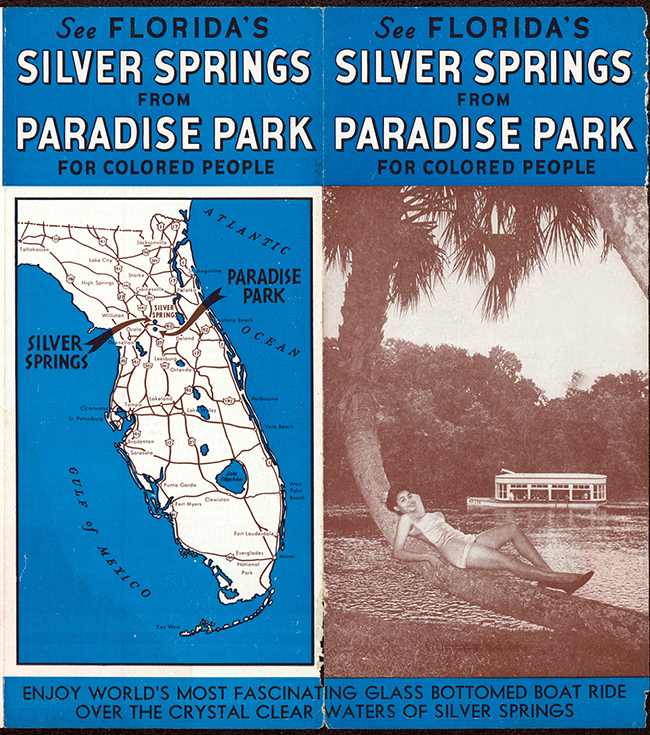 Brochure for Paradise Park, a segregated African-American tourist attraction