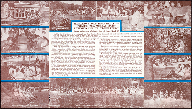 Brochure for Paradise Park, a segregated African-American tourist attraction