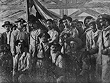 Cuban volunteers in the barracks in Tampa, Florida