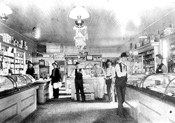 Interior view of drugstore: Lakeland, Florida