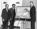 Presentation of painting of Zora Neale Hurston.