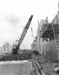 Construction of the St. Johns Lock.