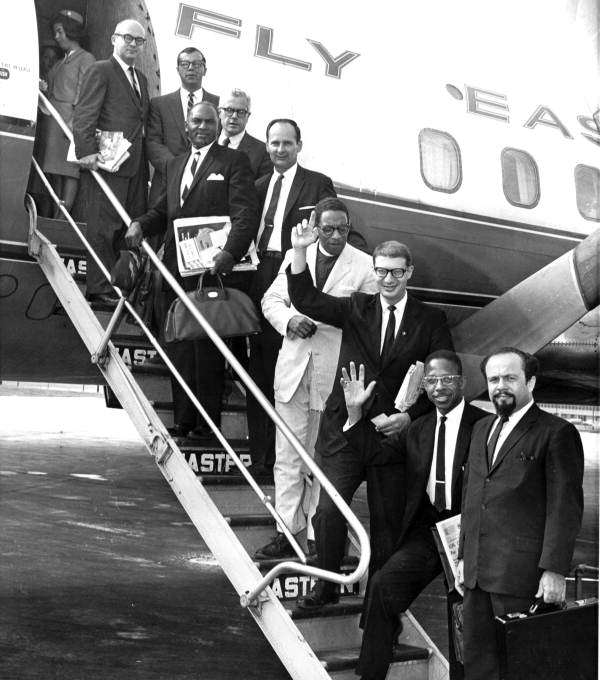 Clergymen, known as the Tallahassee Ten, freed in surprise court action in Tallahassee, 1964