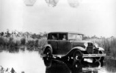 Deaconess Bedell being escorted in her Model A.