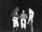 Football captains from Florida State University and Stetson University meet on the football field - Tallahassee, Florida.