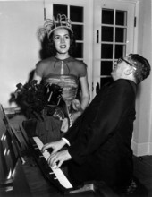 1953 "Jeanie" Marie Perkins and Irving Caesar, representative of ASCAP, at the Stephen Foster Memorial Center - White Springs, Florida