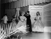 1956 Jeanie Ball contest winner Ann Bower being crowned by Stephen Foster's grandaughter Mrs. Evelyn Foster Morneweck - White Springs, Florida