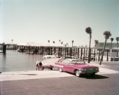 Family using boat launching ramp at the new marina in Naples.